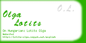 olga lotits business card